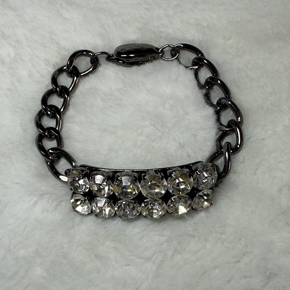 Crystal Row Chain Bracelet - Women Jewelry